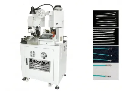 Double-Side Servo Cable Crimper - AWG10-28, 3800-4500pcs/h - Auto Terminal Crimping Machine