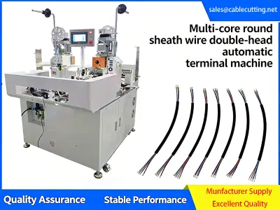 Fully Automatic Dual‑Head Terminal Crimping Machine for Multi‑Core Sheathed Cables JW‑17T - Auto Terminal Crimping Machine