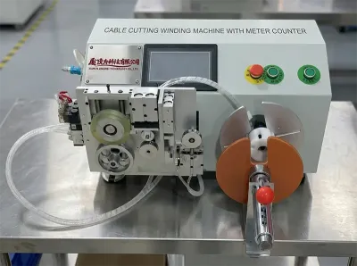 Semi-Automatic Cable Cutting Winding Machine with Meter Counter WPM-2009LC - Coiling & Binding Machine