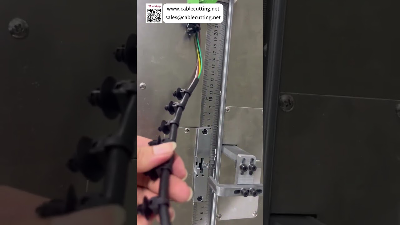 Special Shaped Cable Tie Machine Showing Tight Bundling and Flush Tail Cutting Output Works